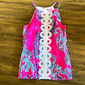 Lilly Pulitzer pink top, double 00, like new!